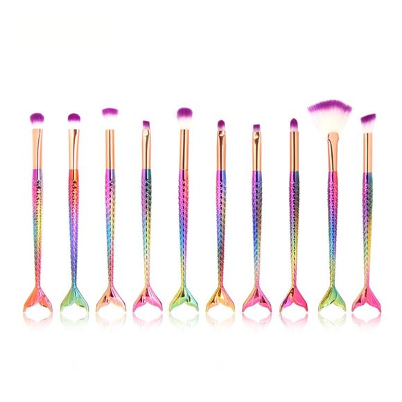 other Handbags - Mermaid Tail Eye Make Up Brushes, 10 Piece Set, New with Tags